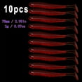 thumbnail image 1 of BIQIANWO 10pcs/Lot Soft Lures Silicone Worms Baits, Jigging Wobblers Fishing Lures, Artificial Swimbaits For Bass Carp Tackle, 1.97inch 2.36inch 7.1.97inch, 1 of 10
