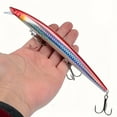 thumbnail image 1 of BIQIANWO 1pc 7.09inch 24g Laser Minnow Fishing Lure - Realistic Hard Crankbait with Treble Hooks for Bass, Trout, Catfish, and More - Durable Plastic Artificial Bait for Freshwater and Saltwater Fishi, 1 of 10