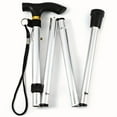 thumbnail image 1 of BIQIANWO 1pc Adjustable Height Folding Cane for the Elderly, Lightweight Aluminum Alloy Telescopic Climbing Stick, Portable Trekking Pole with Combination Lock, Ideal for Hiking and Mountaineering, Hi, 1 of 10