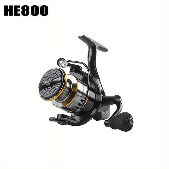 BIQIANWO 1pc Ambidextrous Spinning Fishing Reel, HE1000-7000 Series, 5.2:1 Gear Ratio, 22.05LB Drag, Smooth & Sensitive Aluminum Alloy Body, PA Nylon, Left/Right Hand Interchangeable for Freshwater an