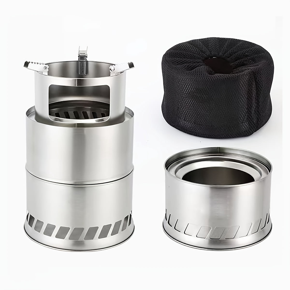 BIQIANWO 1pc Portable Stainless Steel Wood Burning Stove - Compact ...