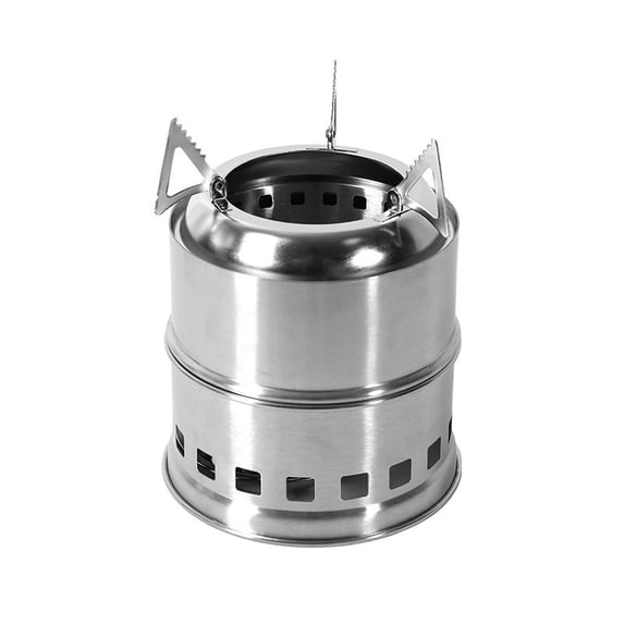 BIQIANWO Portable Outdoor Camping Stove: Mini, Stainless Steel, Wood Burning - Perfect for Your Next Adventure!
