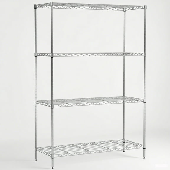 BIQWBIC 4-Tier Wire Shelving Unit 53.7"H Metal Storage Shelf - 800LBS Capacity NSF-Certified Adjustable Shelves for Kitchen, Garage, Pantry (Chrome)