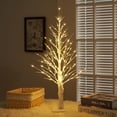 thumbnail image 1 of BIRCH Tree Tabletop Lights, 1.96FT Simulation Tree Lamp Indoor, Battery Operated & USB Power, Lighted Bonsai Tree for Festival Wedding Decorations, 1 of 9