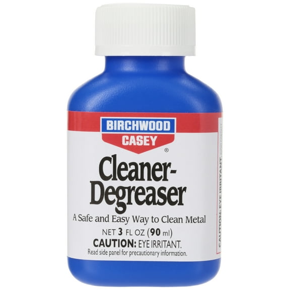 Birchwood Casey Fast-Acting Easy-to-Use Cleaner-Degreaser for Gun Cleaning and Maintenance, 3 OZ (90ml)