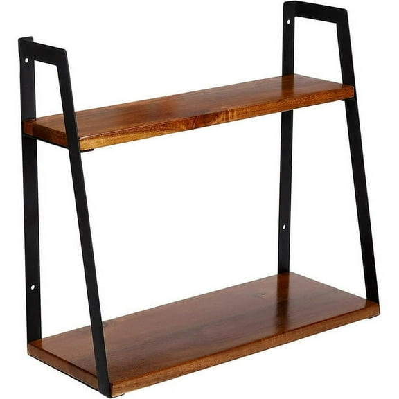 BIRDROCK HOME 2-Tiered Wall Shelf