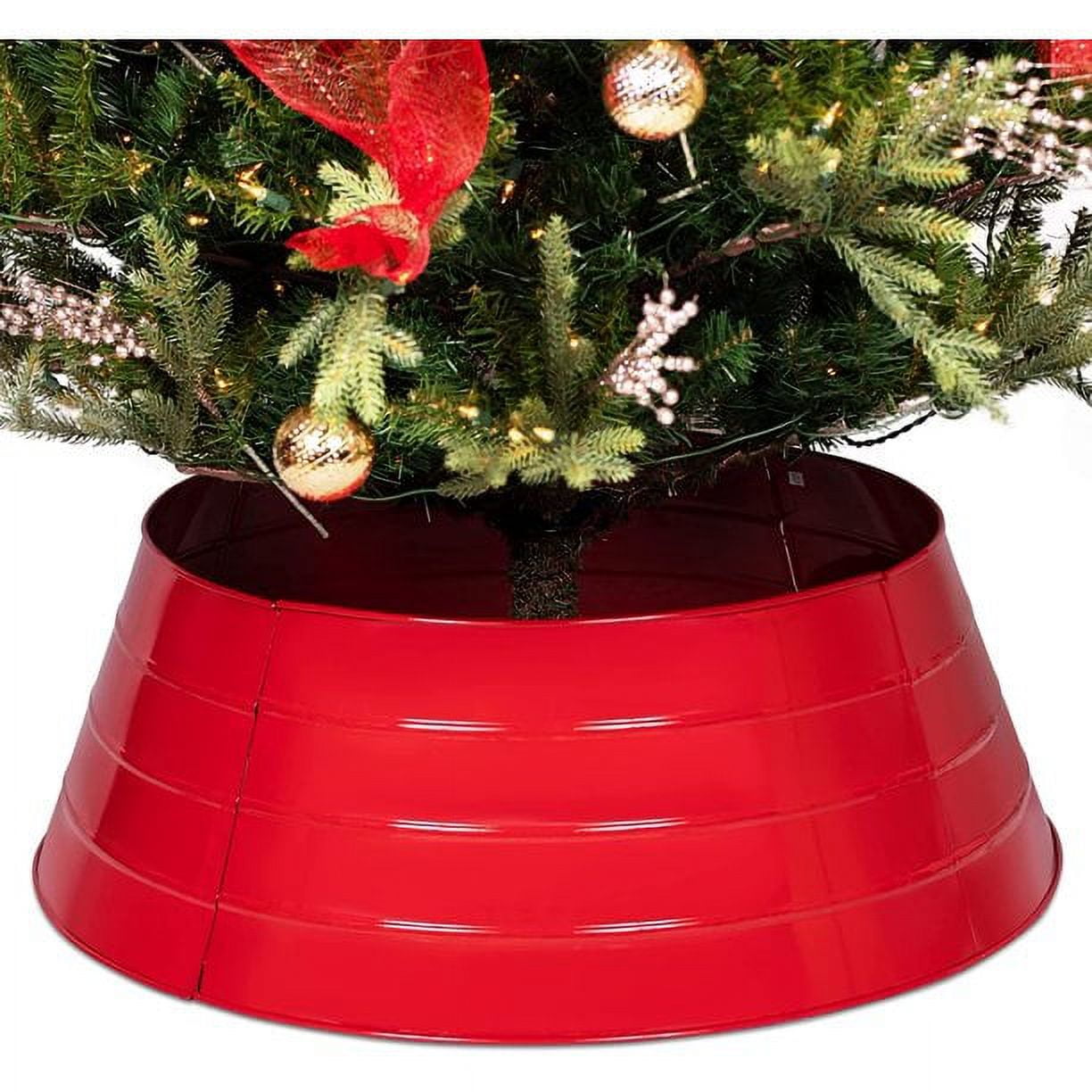 BIRDROCK HOME 4-Panel Christmas Tree Collar - Red - Walmart.com