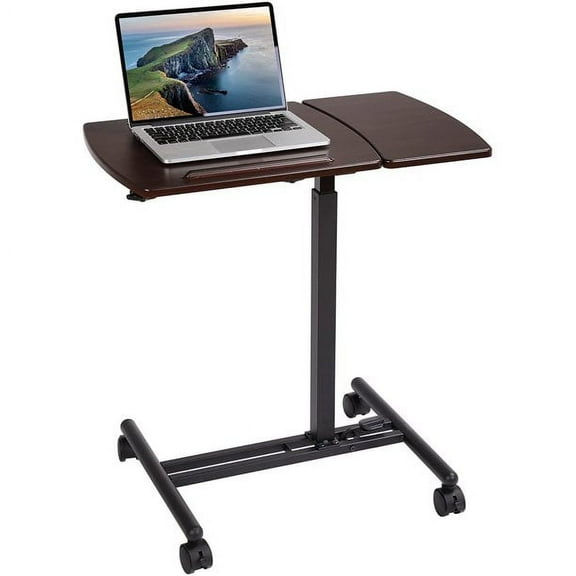 BIRDROCK HOME Adjustable Mobile Laptop Stand - Brown