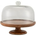 thumbnail image 1 of BIRDROCK HOME Cake Stand with Glass Dome and Wood Base, 1 of 3