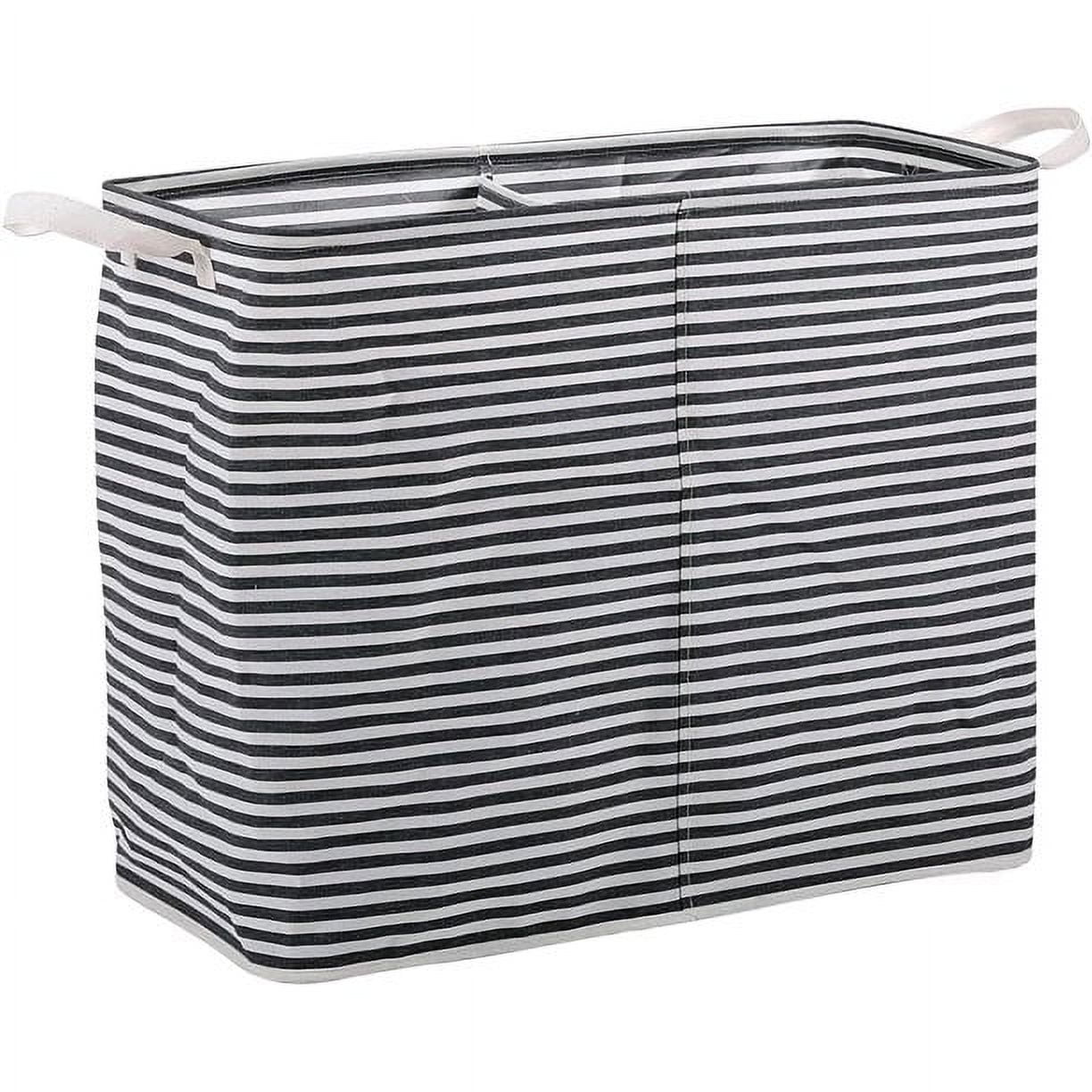 BIRDROCK HOME Collapsible Double Laundry Hamper Basket
