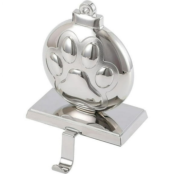 BIRDROCK HOME Dog Paw Print Stocking Holder for Mantle