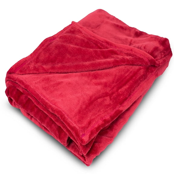 BIRDROCK HOME Internets Best Plush Throw Blankets - Burgundy (Red) - Ultra Soft Couch Blanket - Light Weight Sofa Throw - 100% Microfiber Polyester - Easy Travel - Bed - 50 x 60