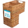 thumbnail image 1 of BIRDROCK HOME Stair Basket for Staircases – Wicker Woven Storage Bin with Cut Out Handles – Natural Brown Organizer Basket for Reducing Clutter – Large Rectangular Design – Versatile for Home, 1 of 5