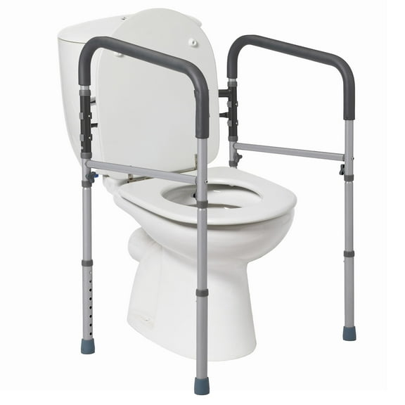 BIRDROCK HOME Toilet Seat Safety Railing Frames for Seniors | Handrail Support for Bathroom | Easy Install -Elderly, Handicap, Medical Disabled | Raised, Elevated, Assistance, Commode, (Safety Frame)
