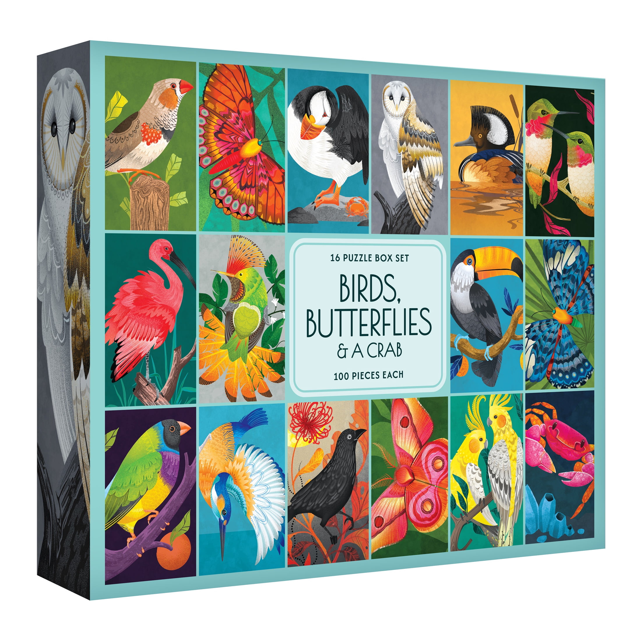 BIRDS BUTTERFLIES & A CRAB BOX SET 16X100PC - Walmart.com