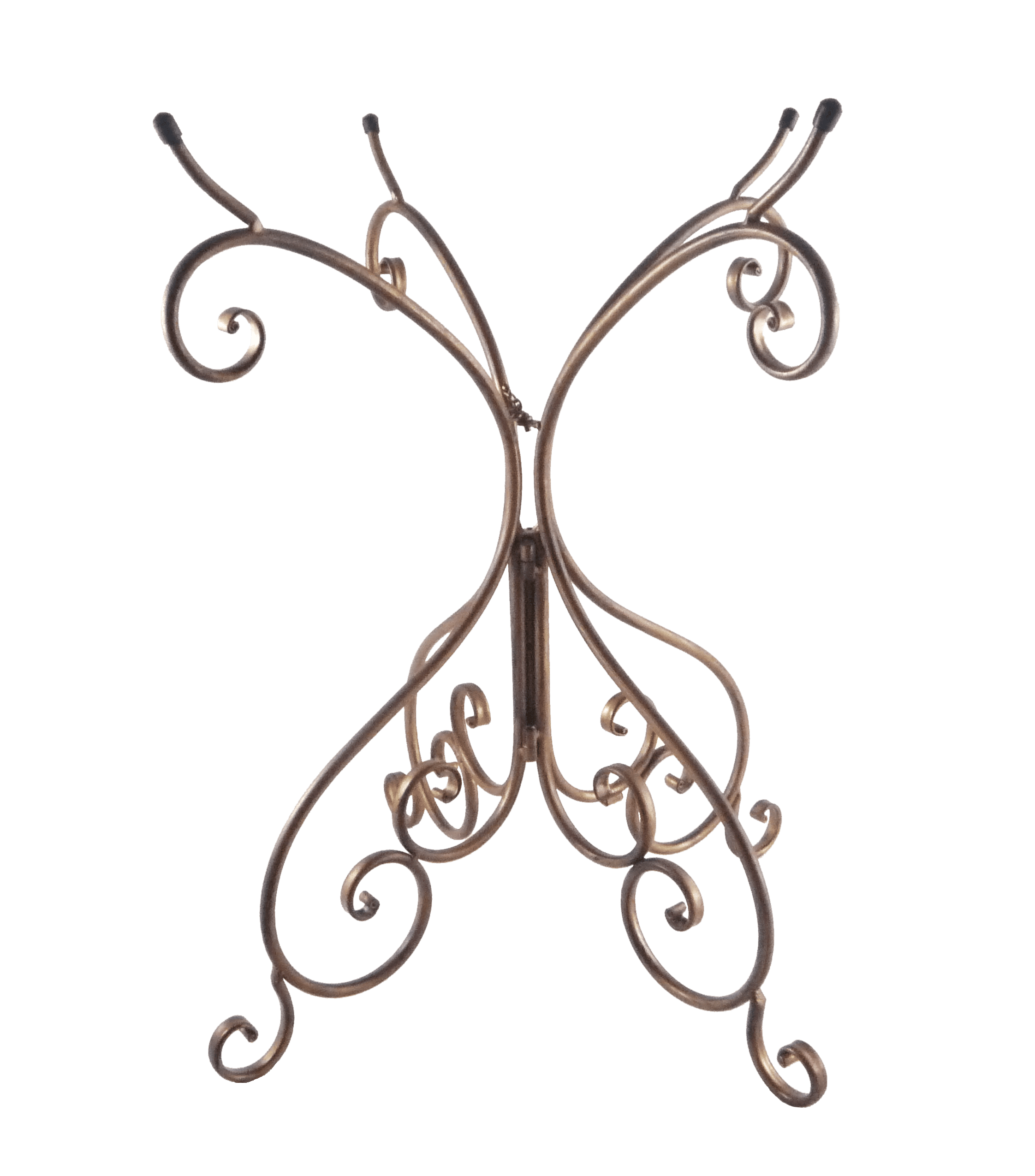 Antique Bronze 25" Metal Birdbath Stand with Scroll Design