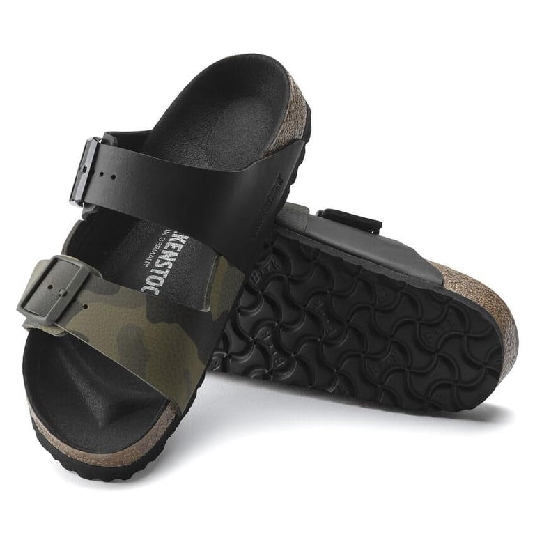 Birkenstock Arizona Split Birko-Flor Sandals Black Desert Soil Camo Narrow Women main image 4