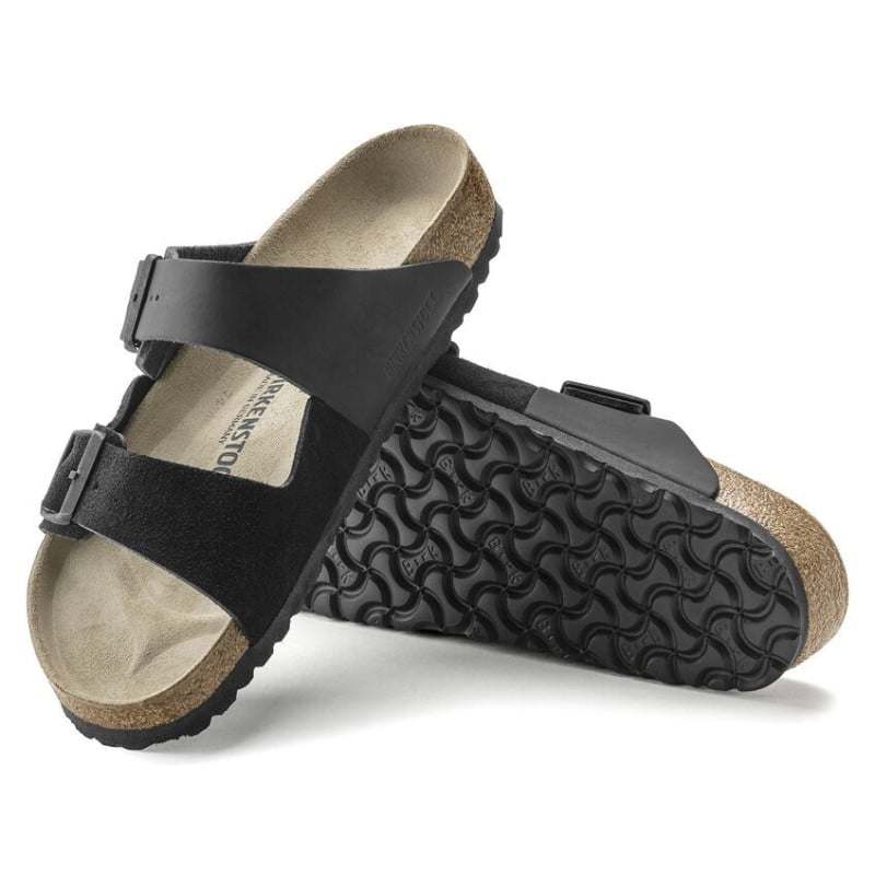 BIRKENSTOCK Arizona Split Color-Block Leather Sandals 