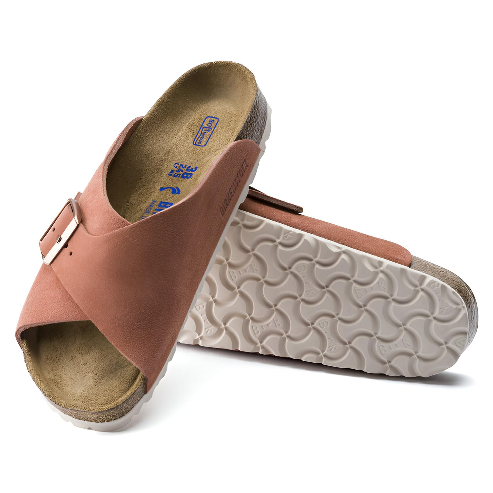 BIRKENSTOCK Arosa Soft Footbed Suede Leather Sandal Slide