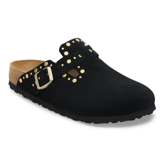 BIRKENSTOCK BOSTON RIVET WOMEN CLOGS - Black - Black / 42 (US Men 9-9.5 / Women 11) / Medium / Narrow
