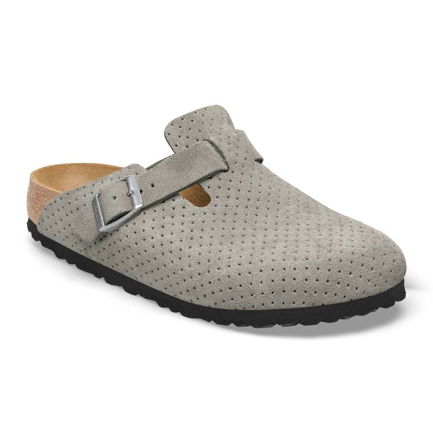 Birkenstock Unisex Boston Suede Clogs with Soft Footbed