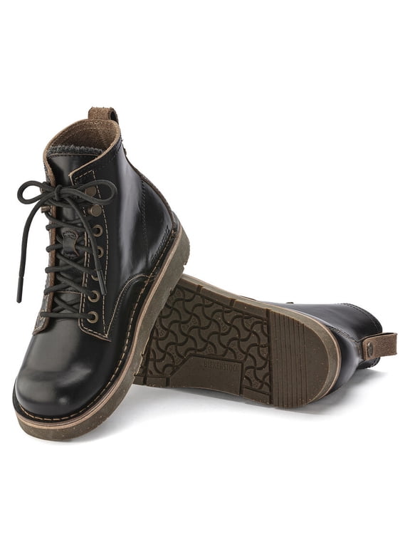 Birmingham Lace Premium - Rustic Horween Leather Boot with Deep Blue Footbed, City-Ready Comfort, Made in Germany