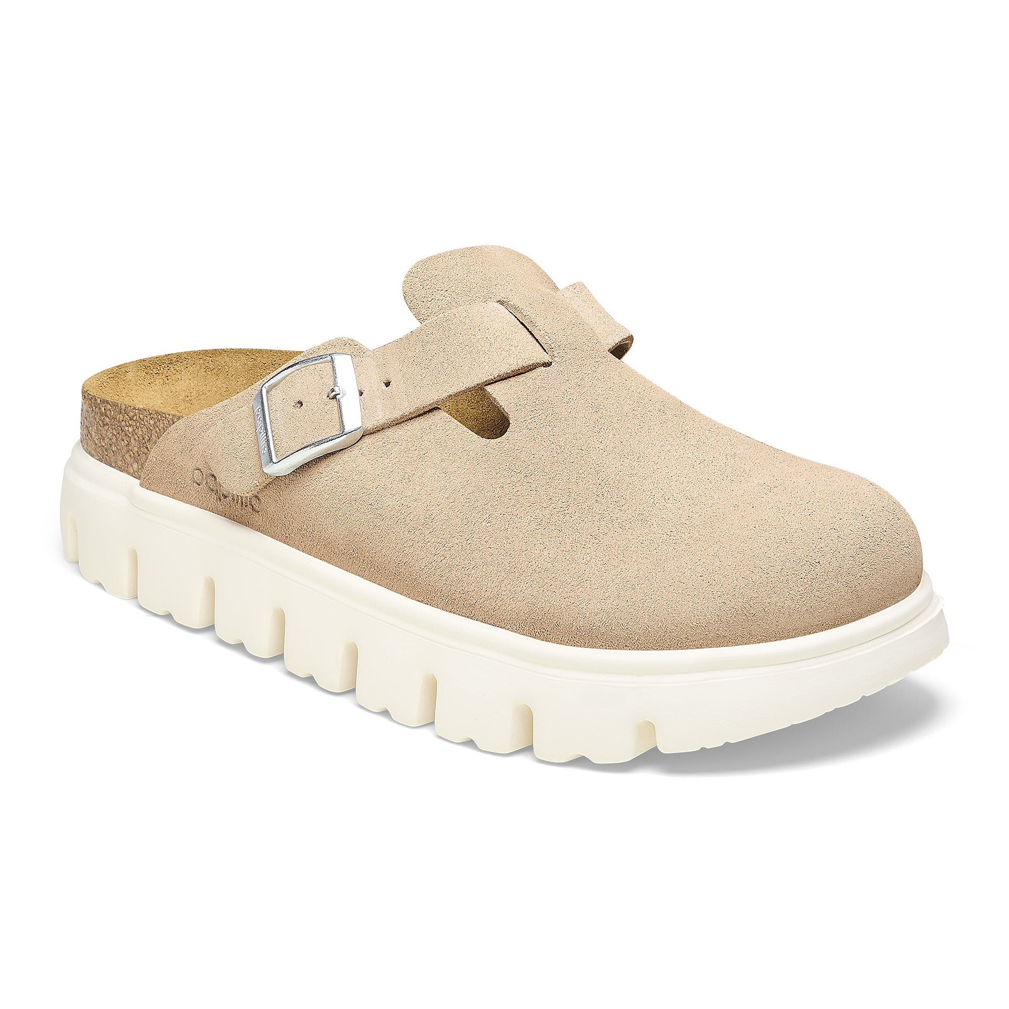 Birkenstock Unisex Boston Chunky Platform Sandals, Beige, 39 EU