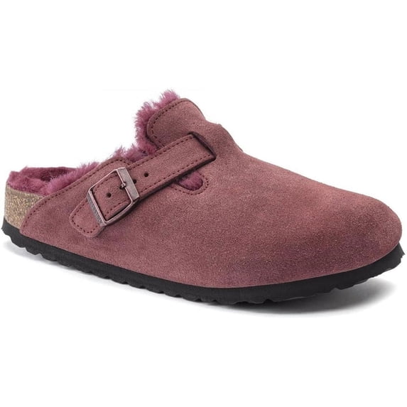 BIRKENSTOCK Boston Shearling Suede Clogs