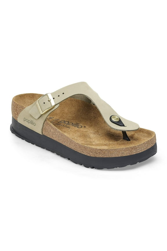 BIRKENSTOCK GIZEH PLATFORM Sandals Eucalyptus