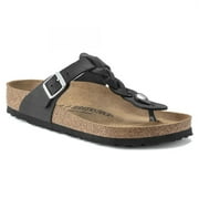 BIRKENSTOCK Gizeh Braid Sandal Black Oiled Leather Regular Width 1021349 9