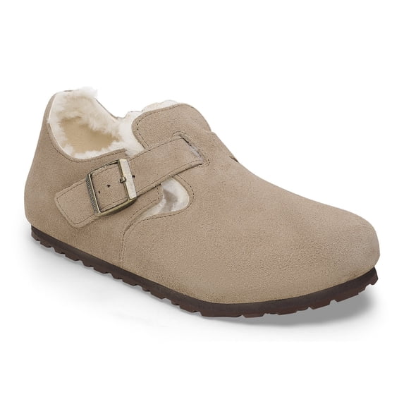 BIRKENSTOCK LONDON SHEARLING SUEDE LEATHER Shoes Taupe