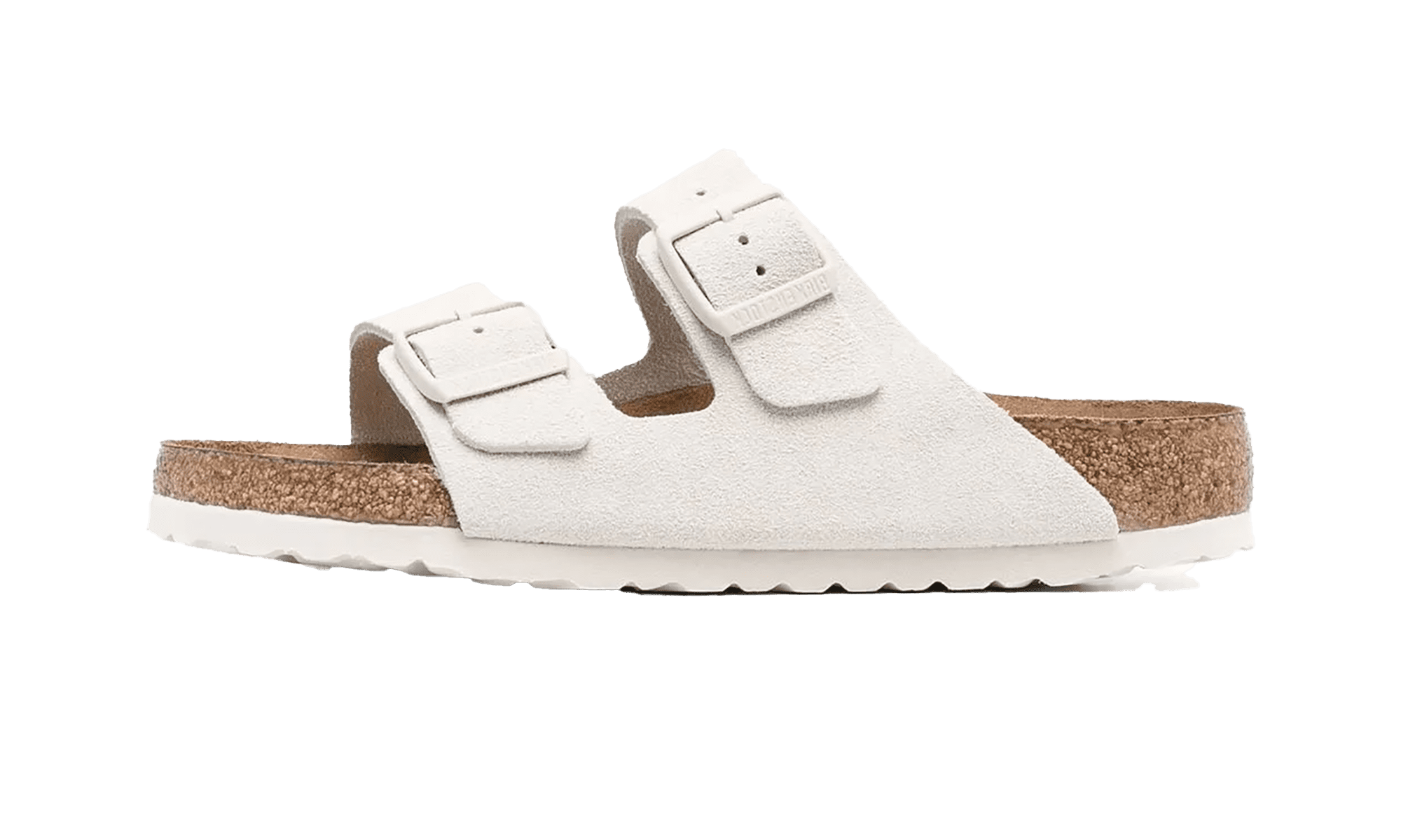 BIRKENSTOCK MENS ARIZONA SOFT FOOTBED "Suede Leather - Antique White" 1024554 1024554 from Stadium Goods