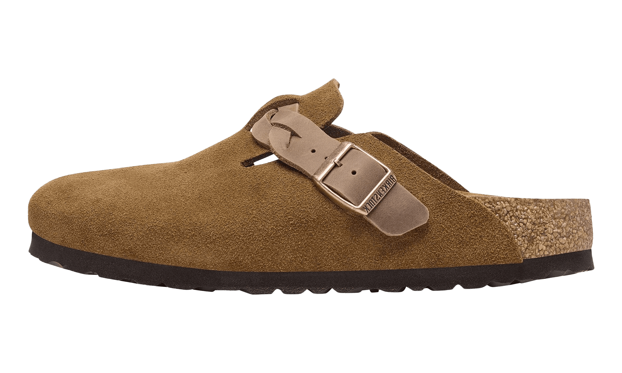 BIRKENSTOCK MENS Boston Braided Suede Leather "Mink Suede-Narrow Fit" 1026713 1026713 from Stadium Goods
