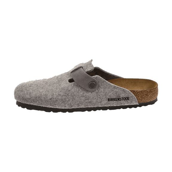 BIRKENSTOCK MENS Boston Natural Leather Felt "Light Gray" 1026149 1026149 from Stadium Goods