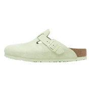 BIRKENSTOCK MENS Boston Soft Footbed Suede Leather "Faded Lime" 1027648 1027648 from Stadium Goods