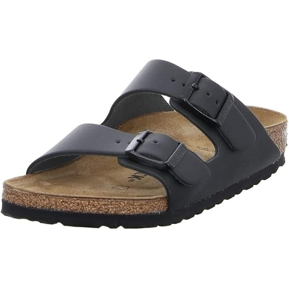 Birkenstock Arizona Soft Footbed Unisex Suede Sandal, Black Birko-Flor, 9-9.5 Women/7-7.5 Men