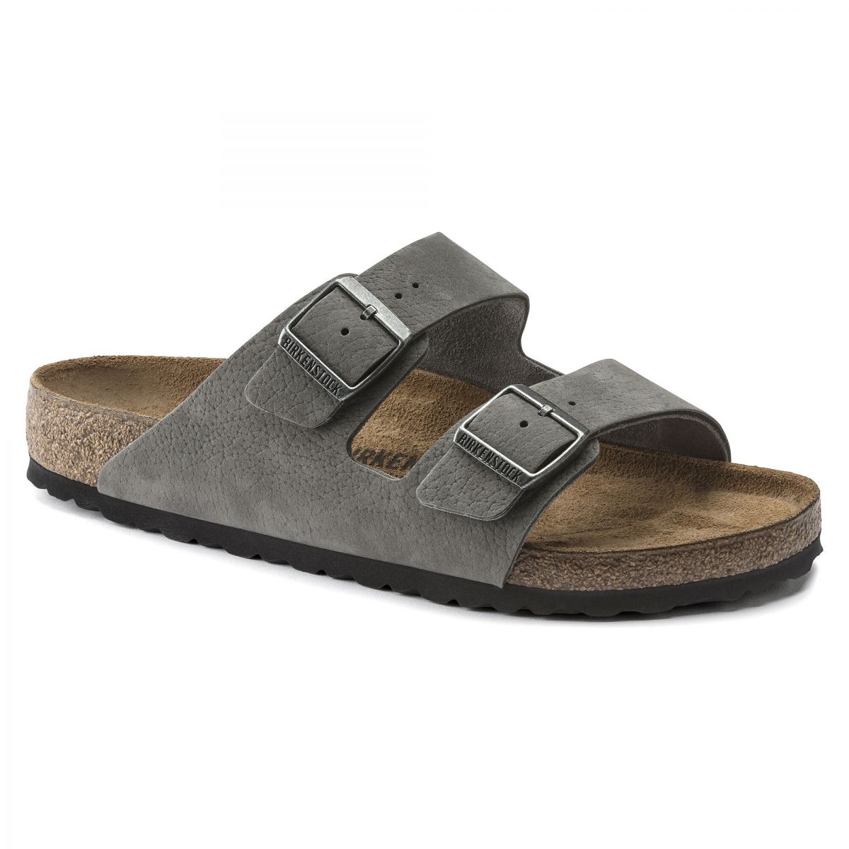 BIRKENSTOCK Mens Arizona Desert Buck Whale Gray Nubuck (regular width) - 1020752  WHALE GRAY