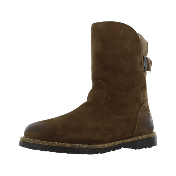 BIRKENSTOCK UPPSALA SHEARLING SUEDE LEATHER Boots Dark Tea