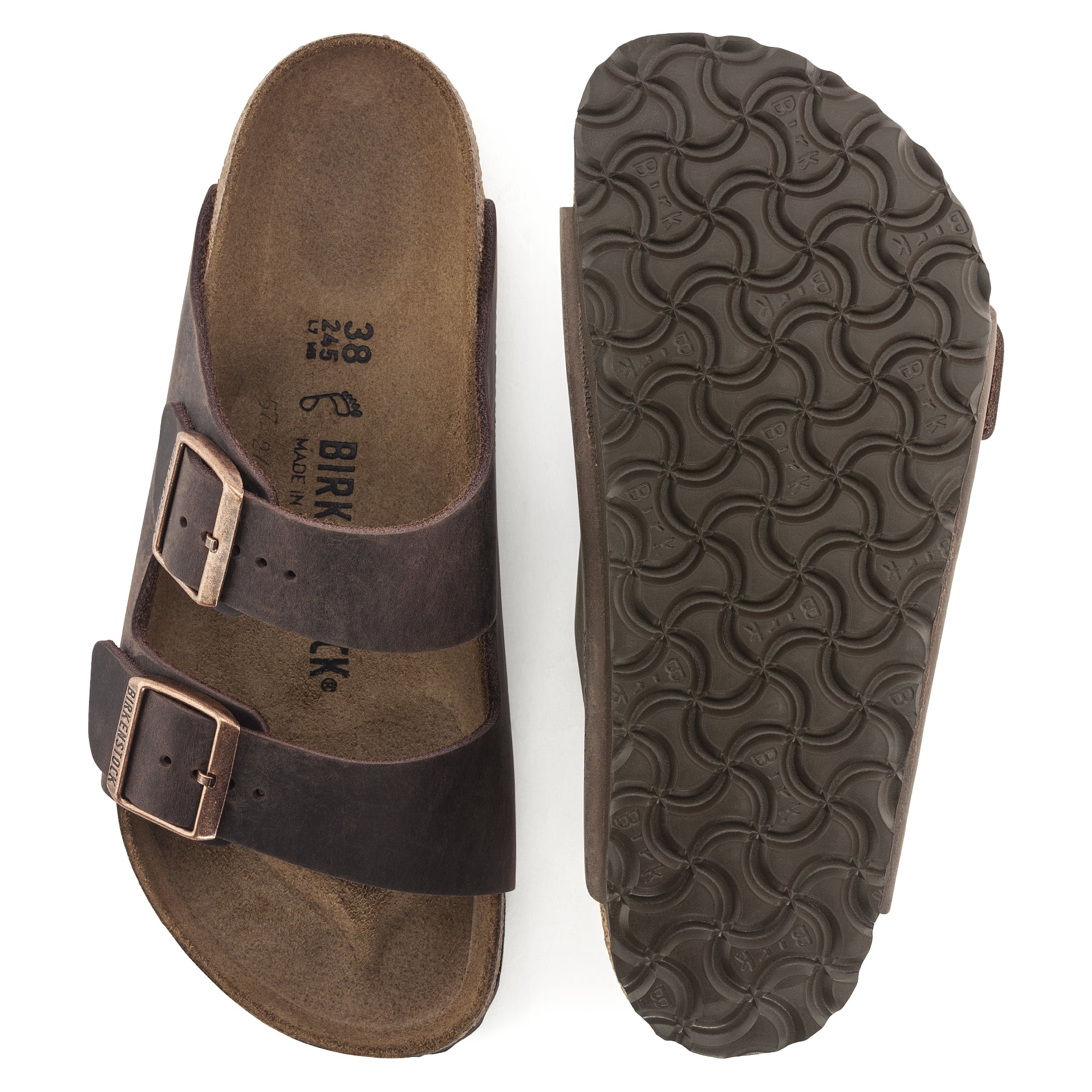 Birkenstock Habana Arizona Sandal Men’s Size 45 US 12 Brown Leather Slip On 1004910-default-L.jpg main image 2