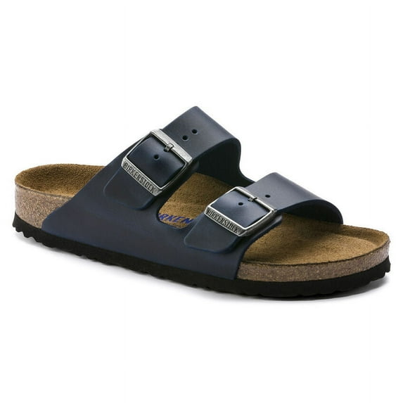 BIRKENSTOCK Unisex Arizona Soft Footbed Blue Oiled Nubuck Leather - 1013643 OILED NUBUCK BLUE