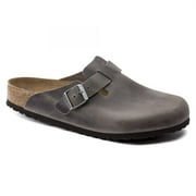 BIRKENSTOCK Unisex Boston Soft Footbed Iron Oiled Leather Narrow width - 1013256 Iron