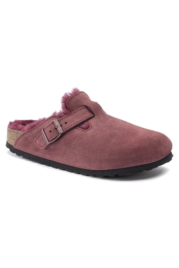 Boston Shearling Suede Clogs