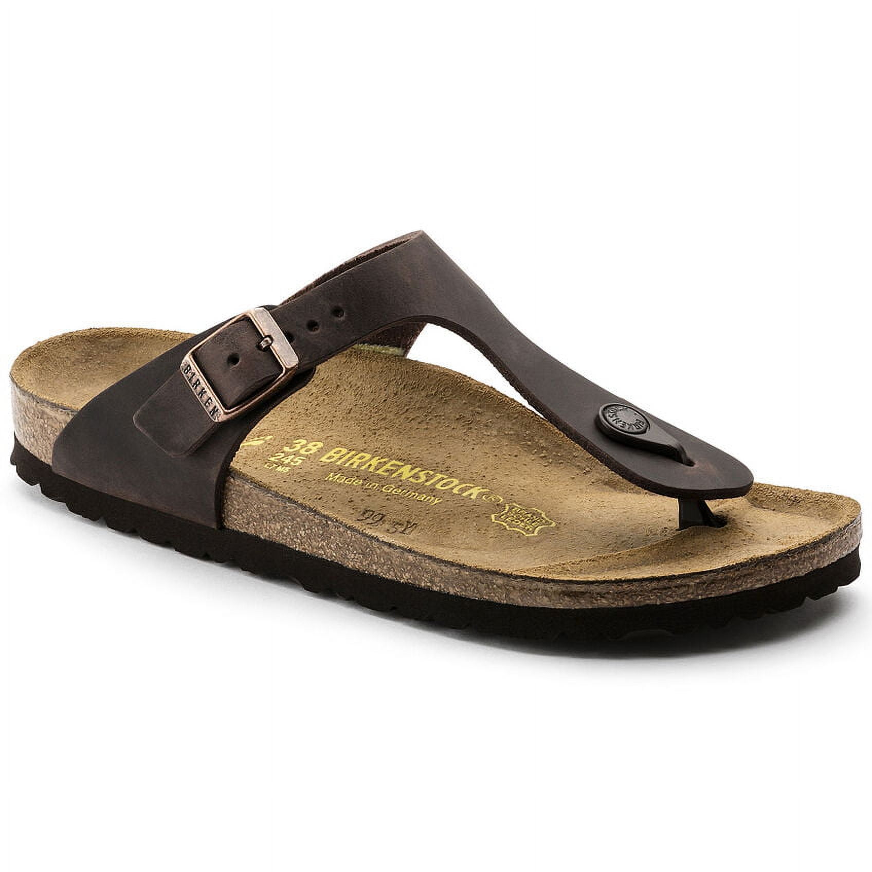 BIRKENSTOCK Women's Gizeh Habana Oiled Leather Sandal - 0743831