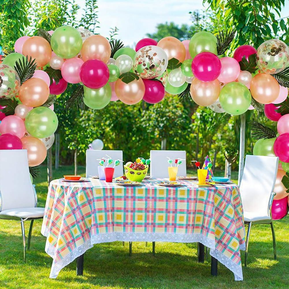 BIRLON 83 Pcs Hawaiian Themed Party Decorations for Wedding, Baby Shower  and Birthday, with Simulated Leaves and Confetti Balloons - Walmart.com, image size:1000x1000