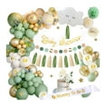 thumbnail image 1 of BIRLON Boy Girl Baby Shower Balloons, Oh Baby Balloon, with Paper Pom Poms, Mummy to be Sash(Green), 1 of 6