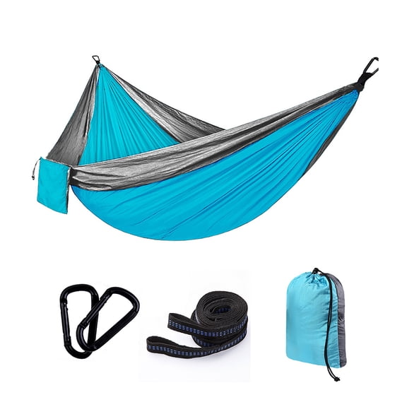 BIRLON Blue Nylon Hammock, Single Double Camping Hammock, 106.3 x 55.1 inches