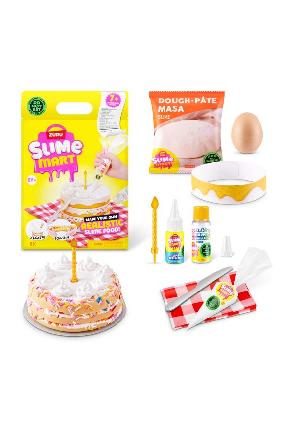 Shopping Bag Birthday Cake by ZURU - Play Food Themed DIY Slime Kit for Kids Ages 6+