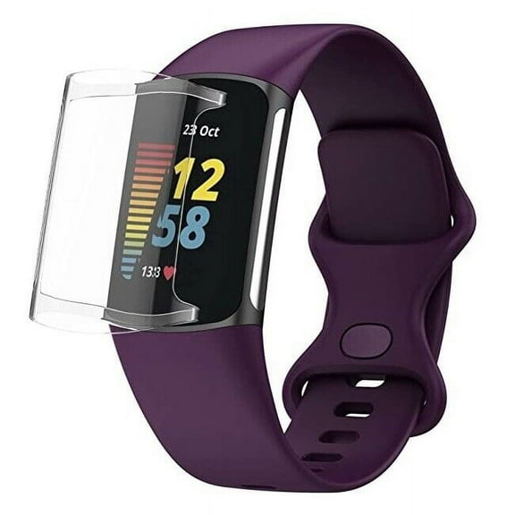 BISEN For Fitbit Charge 6 Case, Clear TPU Protective Cover Armor, Shock Adsorption, Drop Protection