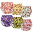 thumbnail image 1 of BISENKID 6 Packs Waterproof Plastic Training Pants for Toddlers Training Underwear Girls Good Elastic Plastic Underwear for Toddlers Girls 3t, 1 of 7