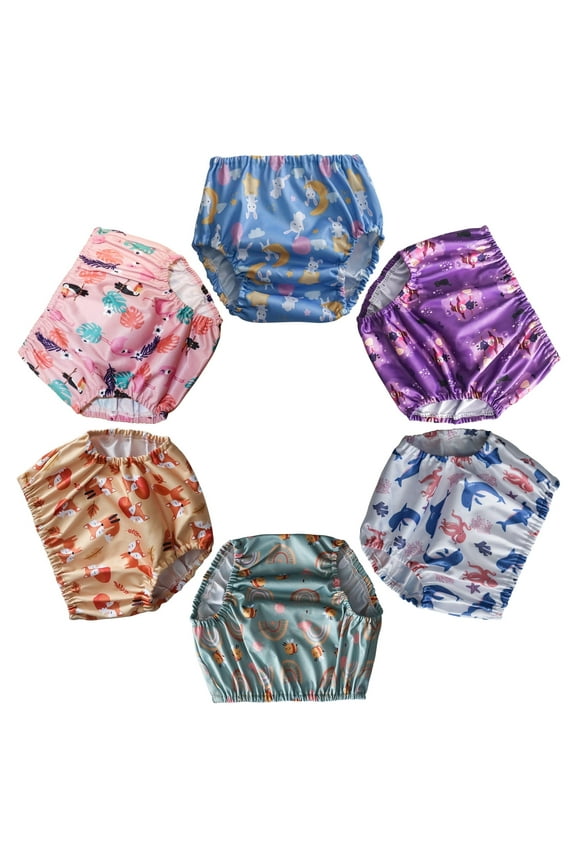 Toddler Girls Reusable Training Pants, Blond, 3T